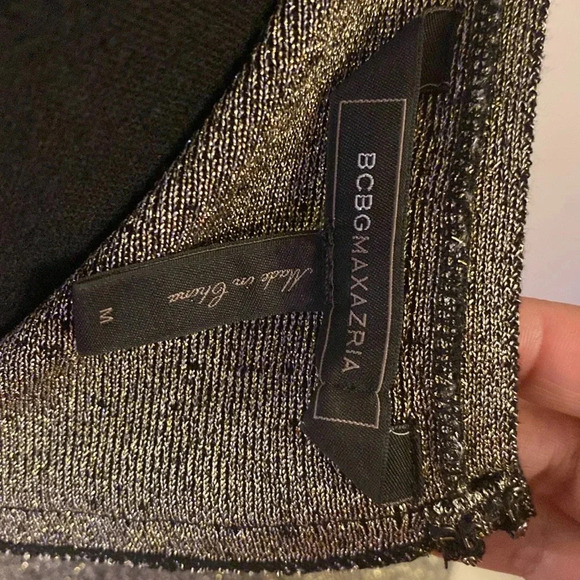 BCBGMaxAzria metallic gold dress size medium - Picture 6 of 6